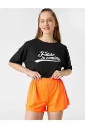 Slogan Printed Sports T-Shirt