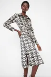 Houndstooth Dolga Obleke za dame image