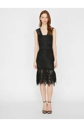 Women's Black Midi Dress