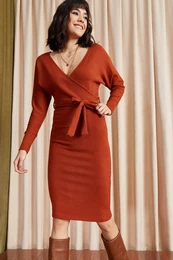 enska ploica Obleka z dvojnim pasom