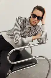 Stone Premium/Posebni pulover za pletenine s rtastimi nitmi