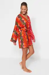 cvetlini vzorec pasu Mini-Weave 100% bombana obleka za plao