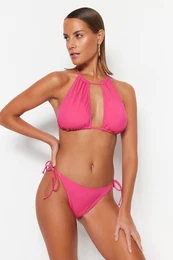 fuchsia vezati redno nogo bikini dno