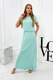 Viscose dress with mint pockets