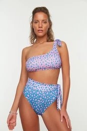 barvita leopardova vzorna kravata Bikini dna visokega pasu