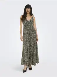 Brown women's patterned maxi dress Eliza - Women's