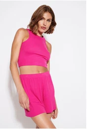 Dark pink women's crop top tank top Belia - Women's