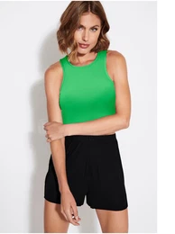 Light Green Womens Crop Top Top Belia - Women