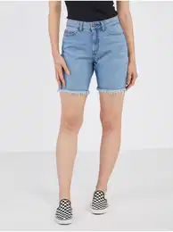 Smiley Blue Denim Shorts - Women