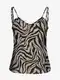 Black and Beige Women's Patterned Top ONLY Nova - Women