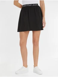 Black Ladies Mini Skirt Jeans - Ladies