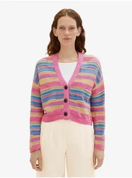 Pink Women Striped Sweater - Women