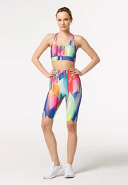 Woman's Geometric Explosion Biker Shorts C-LPBS-Print BSP205