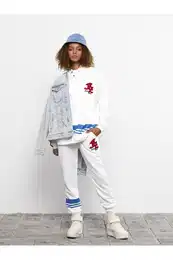 enske joggers trenirke z epom, podroben natisnjen elastini pas.