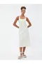 Bele Pinafore Obleke image