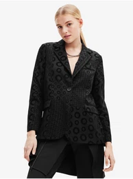 Black Sici Patterned Jacket - Ladies