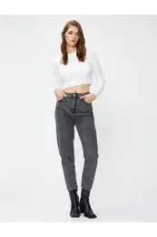 High Waist Jeans Mrn Skinny Leg - Mom Jeans