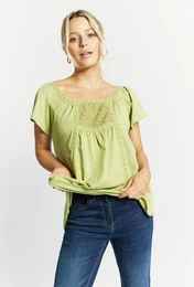 Woman's Blouses Cotton Blouse With A Loose Cut