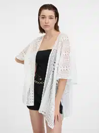 White Women's Patterned Cardigan - Women's