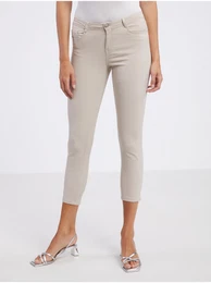 Beige women's skinny fit jeans - Women's