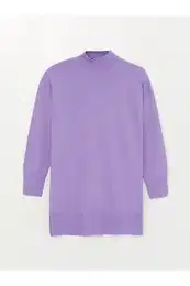 enska polovica Turtleneck Naravnost Pletenine z dolgimi rokavi Tunika