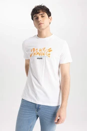 Slim Fit Crew Neck Printed T-Shirt