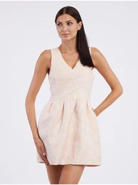 Apricot Women's Dress with Pockets - Ladies