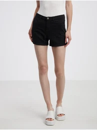 Black women's denim shorts - Women's