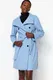 Trendyol dlouh modr pskov stamped kabt