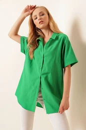 20120 Oversize Short Sleeve Shirt - Green