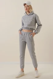 55397 Printed Tracksuit - Gray