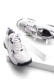 Women's High-Sole Sneaker Lace-Up Sneakers Virez Silver.