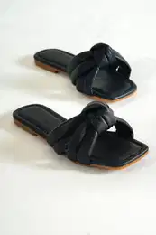 Capone Flat Heeled Women's Jeans Slippers