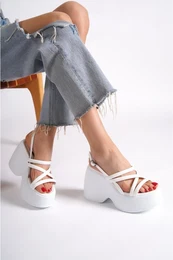 Women's High Wedge Ankle Strap Sandals