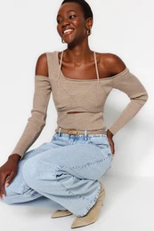 Mink Window/Cut Out Knitwear Sweater