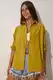 Happiness stanbul Women's Oil Green Oversized Basic Poplin Shirt