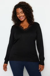 krivulja rna ipka Podroben pulover za pletenine