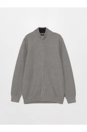 Standard Mold Stand Collar Men's Knitwear Cardigan