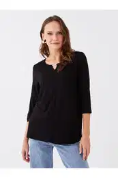 Loose Collar Plain Long Sleeve Women's Blouse