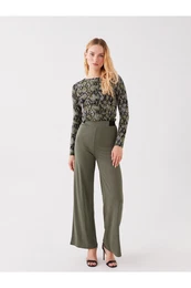 enske trenirke z elastinim pasom in iroko nogo naravnost