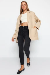 črni normalni pas Skinny Jeans