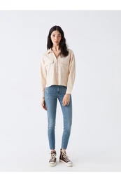 visok pas Skinny Fit enske kavbojke