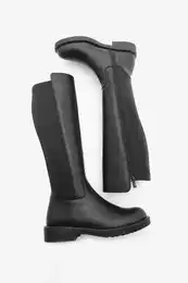 Women's Daily Boots With Elastic Stretch Stretch Knee Length Enpar Black