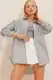 Trend Alaçatı Stili Women's Navy Blue Striped Oversized Shirt