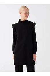 Crew Neck Plain Long Sleeve Women's Tunic