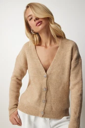 Srea stanbul enski pikoti Elegantna pletenina z gumbi Cardigan