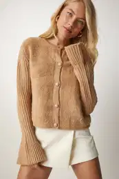Srea stanbul enski pikoti Pletenine z gumbi Cardigan