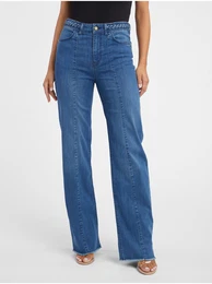 Blue Women Wide Jeans - Women