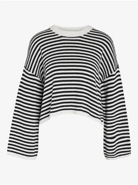 Blo-ern dmsk pruhovan crop top svetr Lony - Dmsk