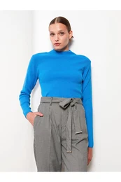 Half Turtleneck dolg rokav enski pulover za pletenine